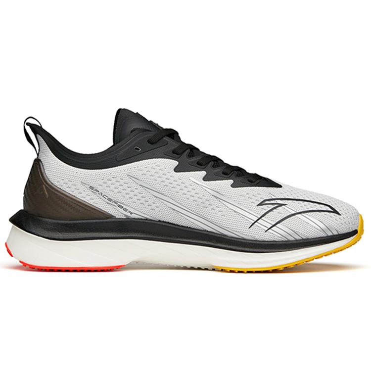Anta Running Collection Cushioning Slip Resistant Abrasion Resistant Low top Running Shoes Men's Silver Black 112145566-3