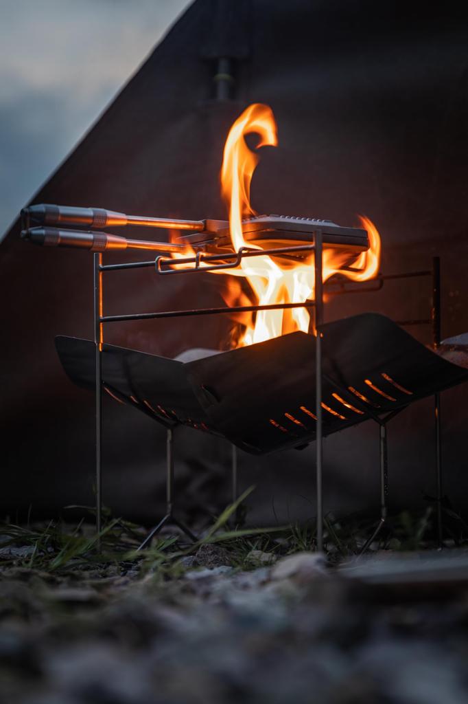 Camping Moon A4 Type Solo Grill Bonfire Stand Solo Bonfire Stand Bonfire Grill Stainless Steel 304 Canvas Case (CAMPING MOON) SOLO-A4