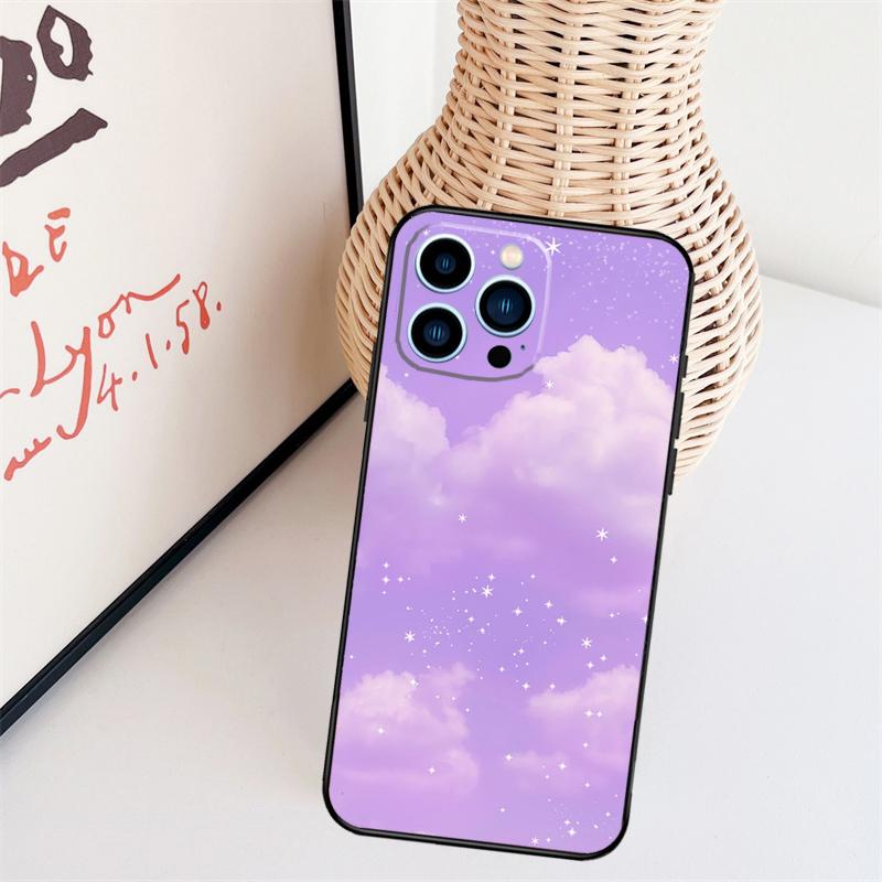 Purple Aesthetic Phone Case For iPhone 16 Pro Max 15 14 13 11 12 17 Pro Max Mini 15 16 Plus 16e 17 Air Cover