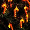 10/20/40 LED Candy Cane Light Santa Hat Xmas Tree Ornament LED Walking Stick Light  Home Decoration