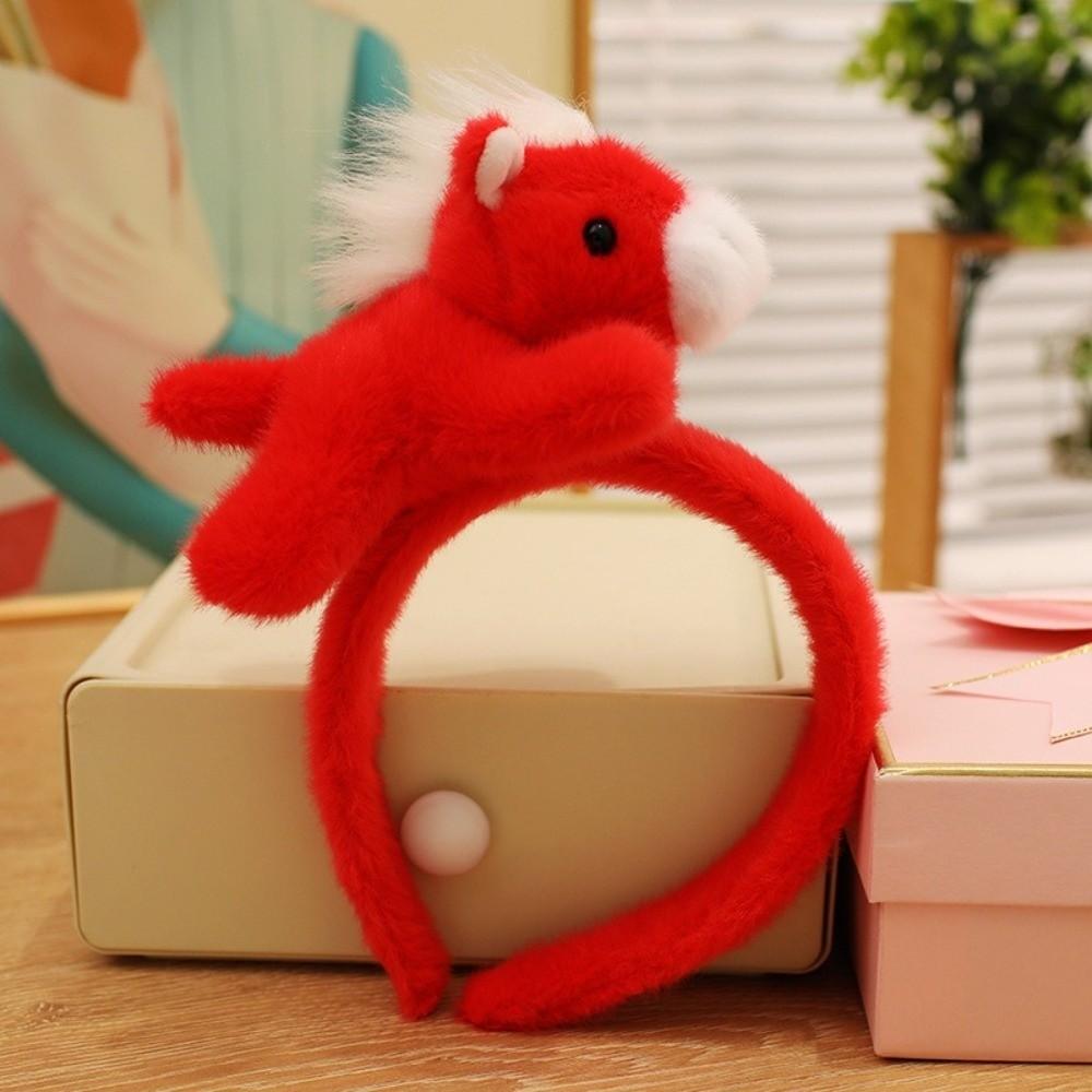 Mascot Horse Hair Hoop Pony New Year Headpiece 2026 New Year Headband  Masquerade Party