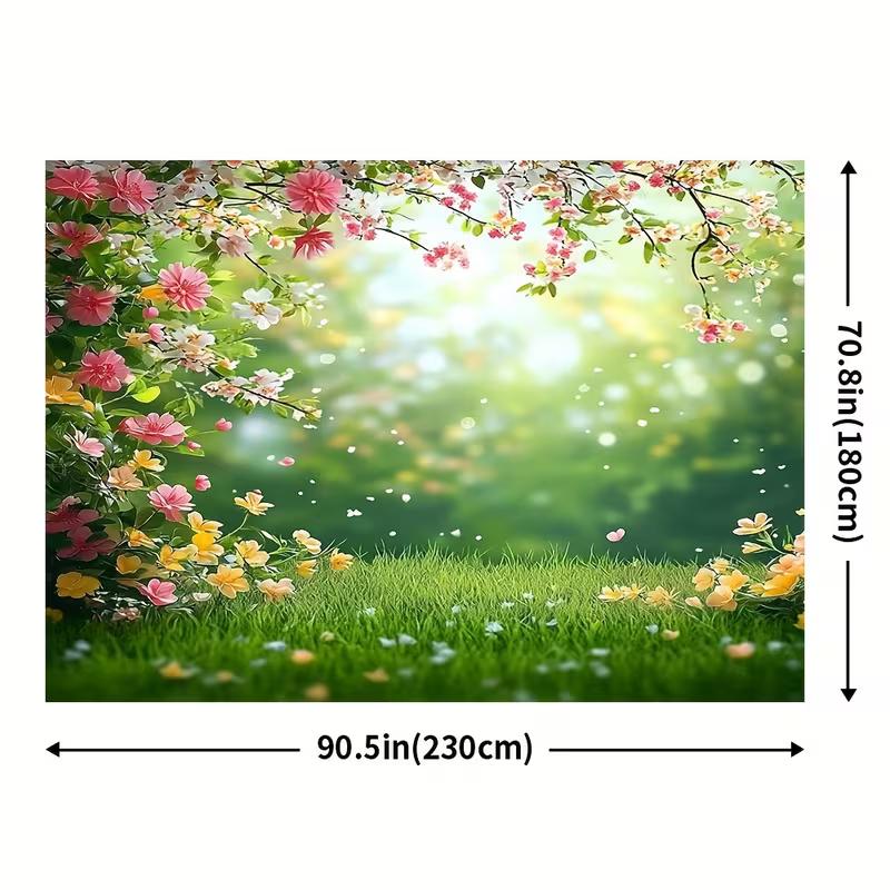 2D frisches grünes Gras Blumen Hintergrund Hochzeit Brautparty Fotografie Hintergrund
