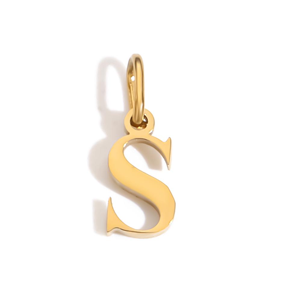 Chi Hang Jewelry Stainless Steel Lowercase Alphabet Pendant - 26 Letters