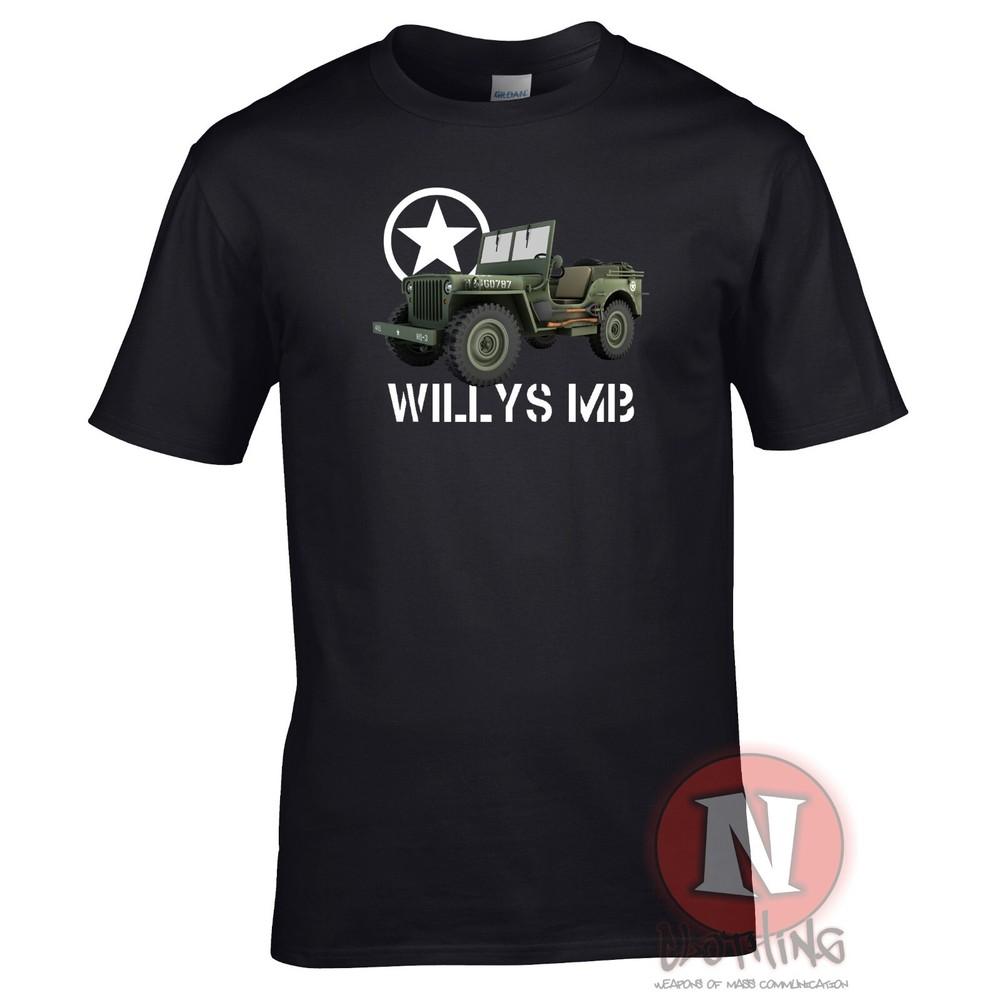 T-shirt Willys Mb Veicolo Multiuso Seconda Guerra Mondiale Esercito USA Alleati