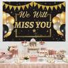 We Will Miss You Decorations Banner, Black Gold Retirement party Decoration, Going Away, Office Farewell, College Graduation, Friends Goodbye Party