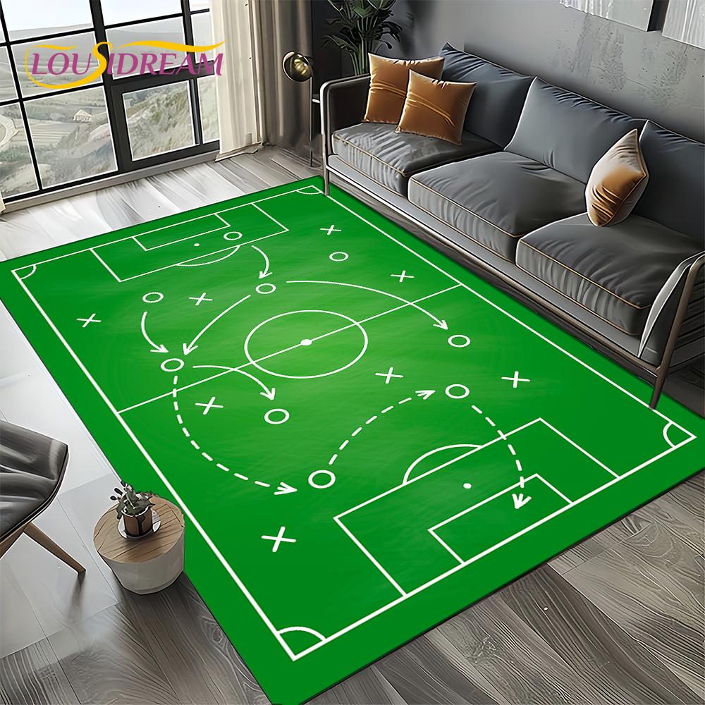27 Style Football Field Soccer Sport Carpet Rug for Living Room Bedroom Home Sofa Decoration,Kids Area Rug Non-slip Floor Mat