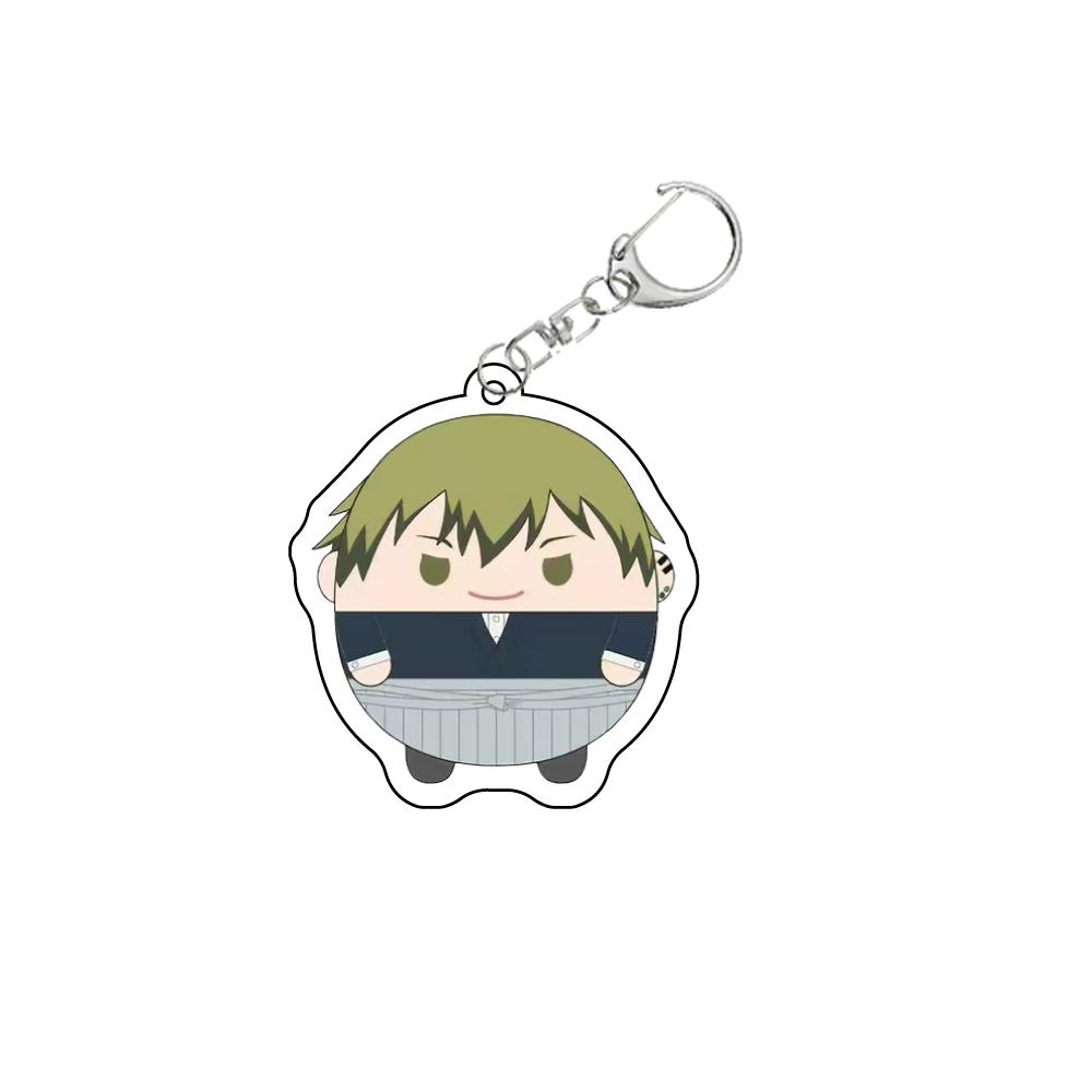 

Acrylic Keychain for Jjk Megumi Fushiguro Yuta Okkotsu Maki Zenin Choso Yuji Itadori Lying Down Style Anime Acrylic Key Buckle