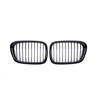Para BMW E39 Série 5 525 528 Grelha Preto Brilhante Carro Grelha Capô Dianteiro Grelhas Rim Grelha de Corrida 99-03 Acessórios Linha Única