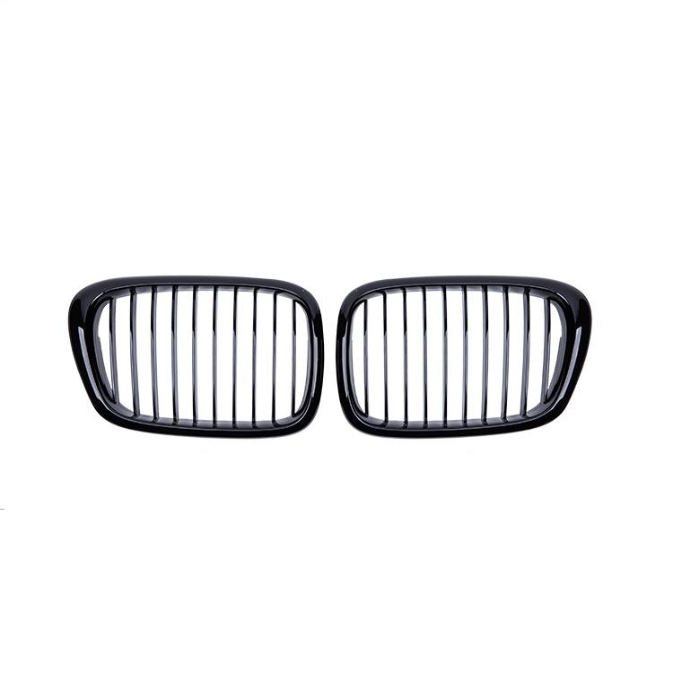 For BMW E39 5 Series 525 528 Gloss Black Grille Car Front Hood Grill Kidney Grilles Racing Grill 99-03 Accessories Single Line