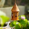 Retros Iron Castles Candle Stand Weather Resistant Iron Castles Sculpture Durability Garden Decoration