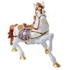 White Horse Figurine, 5.51-inch Trinket Box, Jewelry Box with Hinges, Golden Crystal Enamel, Animal Home Decor, Special Occasion Gift