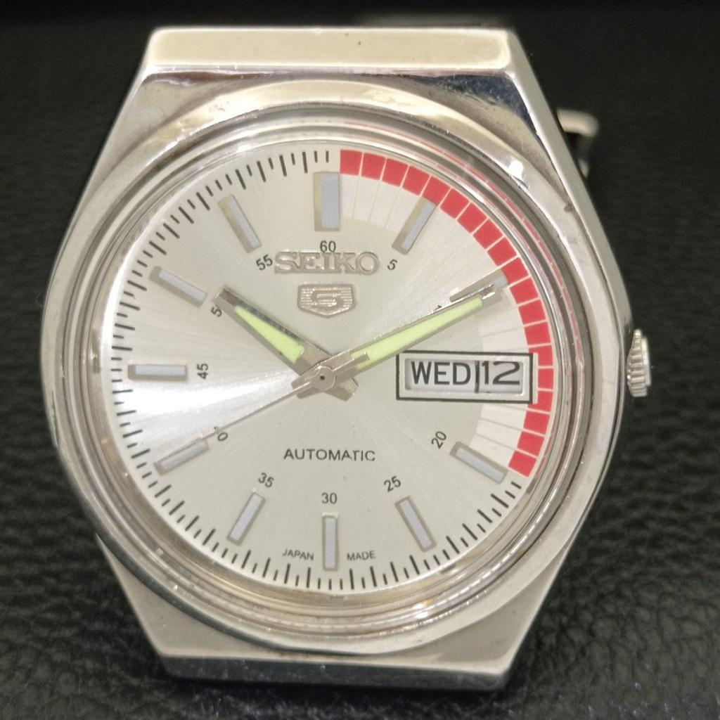 AUTOMATIC 6309A VINTAGE SEIKO 5 JAPAN MENS SILVER COLOR DIAL WATCH a701417-5 R206b-a701417