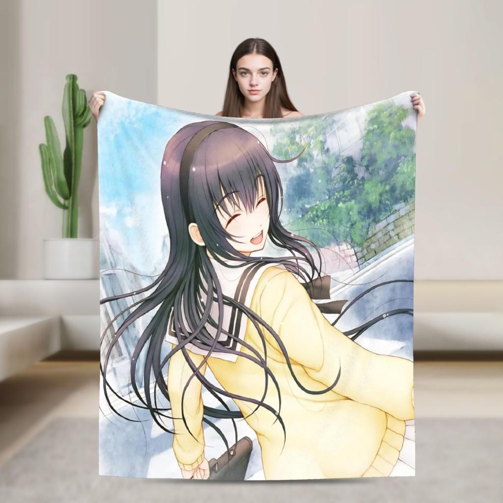 You and Me and Her A Love Story Miyuki Aoi Print Blanket For Men Women Super Soft Cozy Throw Blankets for Couch Multi-size
