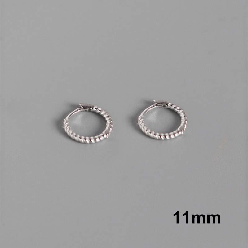 PONYKISS Real Sterling Silver Round Bead Geometric Hoop Earrings Fashion Women Party Trendy Accessory Chic Gift