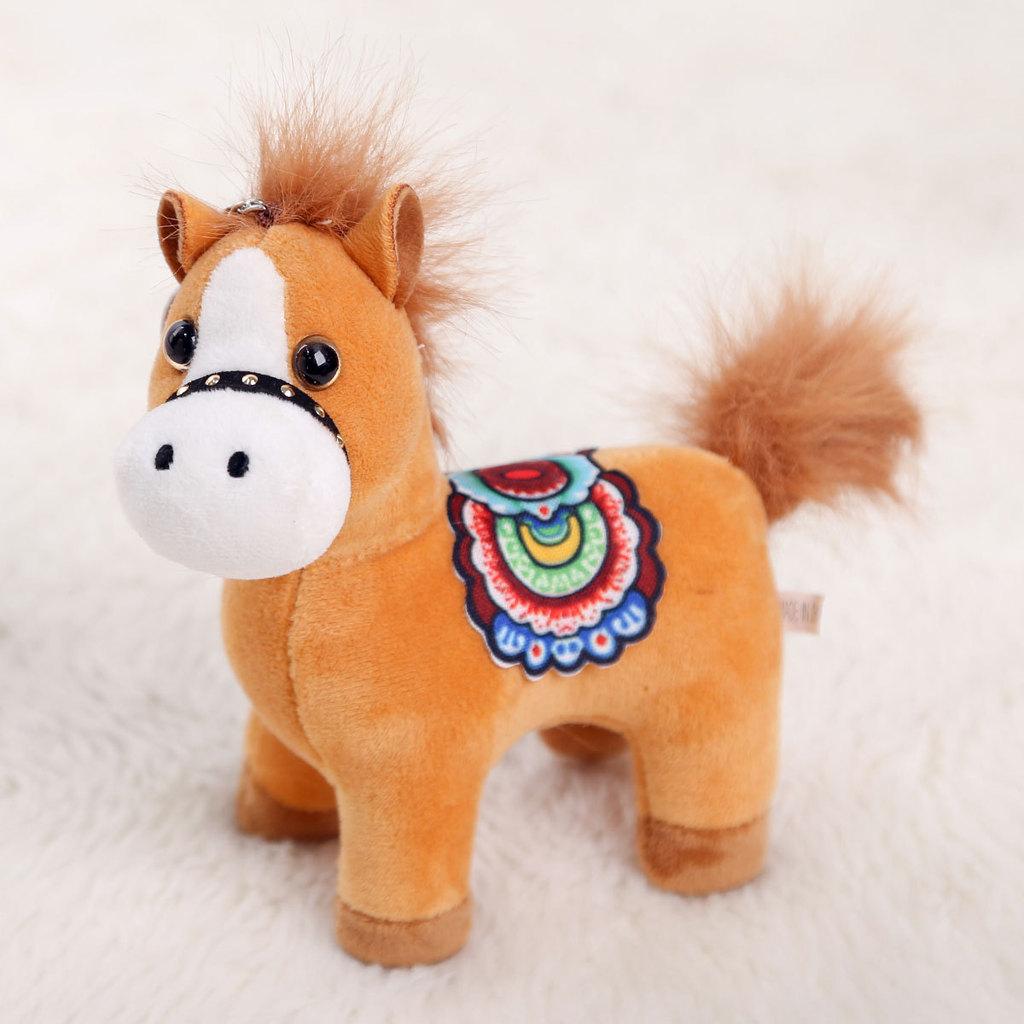 Pony Animal Plush Toy Keyring Featuring Short Plush Material For Gift Giving