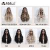 Noble Lace Front Wig Cosplay Wig Wavy 28 Inch Body Wavy Lace Part Wig For Women Brown Wig Synthetic Wig High Quality Lace Wig
