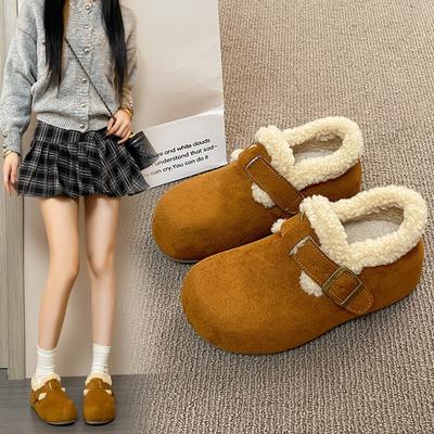 Thick-soled Snow Cotton Shoes Women's New Winter Velvet Warm Child Casual Fluffy Women's Shoes
