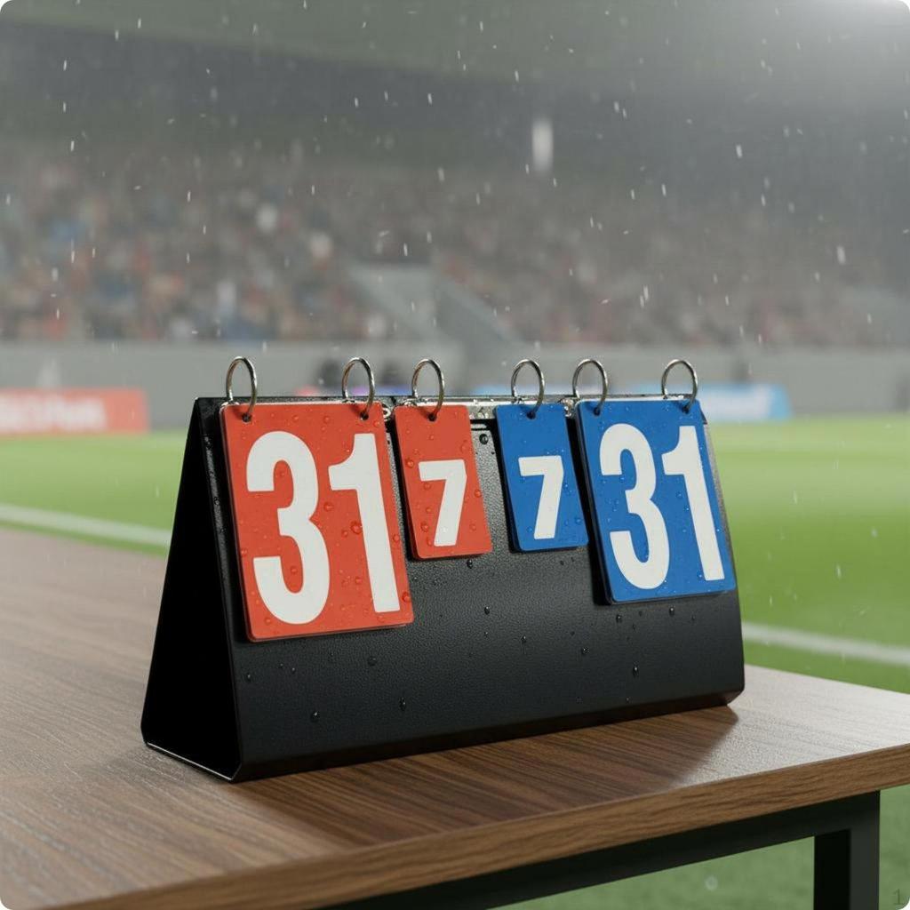 MultiGame Scoreboard WaterResistant Manual Flip Waterproof Score Board for Referees,