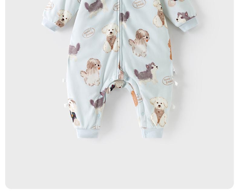 Thickened Cotton-Padded Baby Sleeping Bag with Footed Design for Autumn & Winter