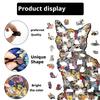 New DIY Wooden Irregular Shaped Puzzle with Cat Design - Children's Educational Toy Decorative Painting Puzzle Ornament