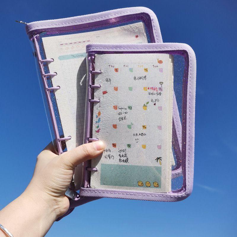 Stilvolles A5 A6 6-Ring-Binder-Notizbuch für K-Pop-Fotokarten-Sammlung und DIY-Projekte