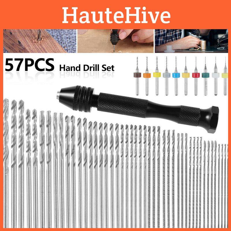 Comprehensive 57pcs Mini Micro Twist Drill Bits Set Ideal For Crafting And Wood Projects