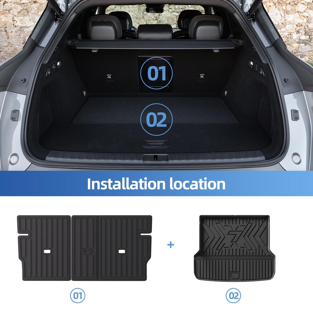 Left /Right Drive for Zeekr 7X 2024-2026 Car Floor Mats Cargo Backrest Liner Trunk Pad TPE 3D Foot Mat All Weather Accessories