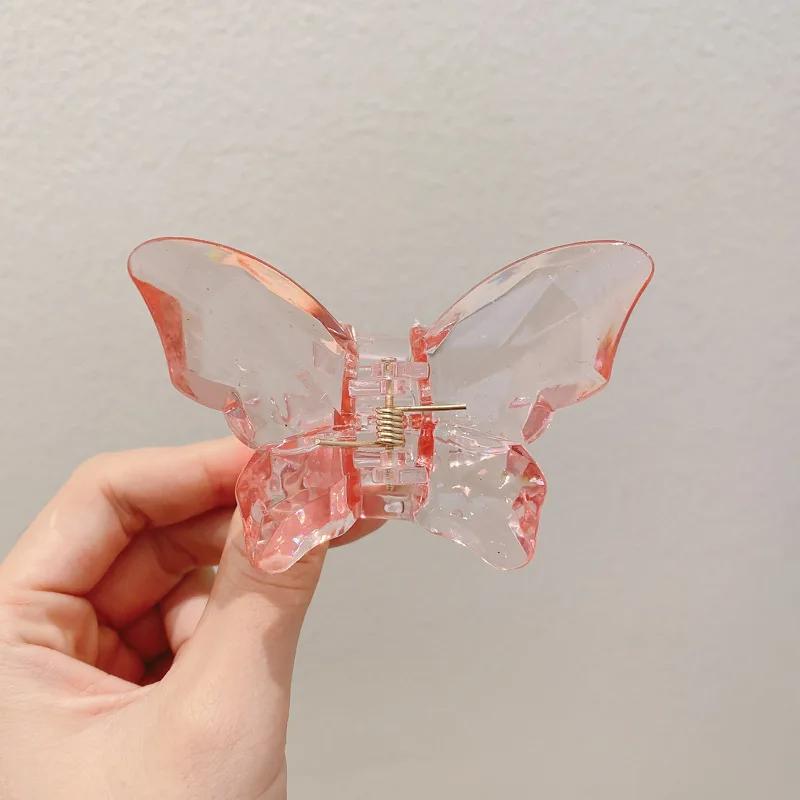New Fairy Butterfly Hair Claw Acetate Crab Hair Clip Summer Sweet Princess Shark Clip for Women Girl Hairpin Hair Accessories