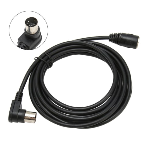 90 Degree MIDI DIN Extension Cord, Professional 5-Pin DIN Male To Female MIDI DIN Extension Cord 9.8