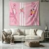 Pink Panther Wall Tapestry Aesthetic Wall Hanging Printed Fabric Blanket Decorative Tapestries for Bedroom Living Room Home Decor