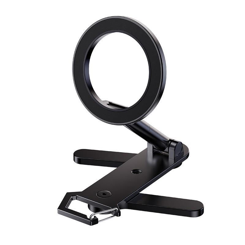 Magnetic Phone Holder With Dual-Side Mount 360 Rotating Desk Car Outdoor Photography Smartphone Stand