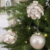 9PCS Foam Christmas Ball Ornaments Flower Petal Holiday Ball Ornaments Christmas Baubles  Home Decor