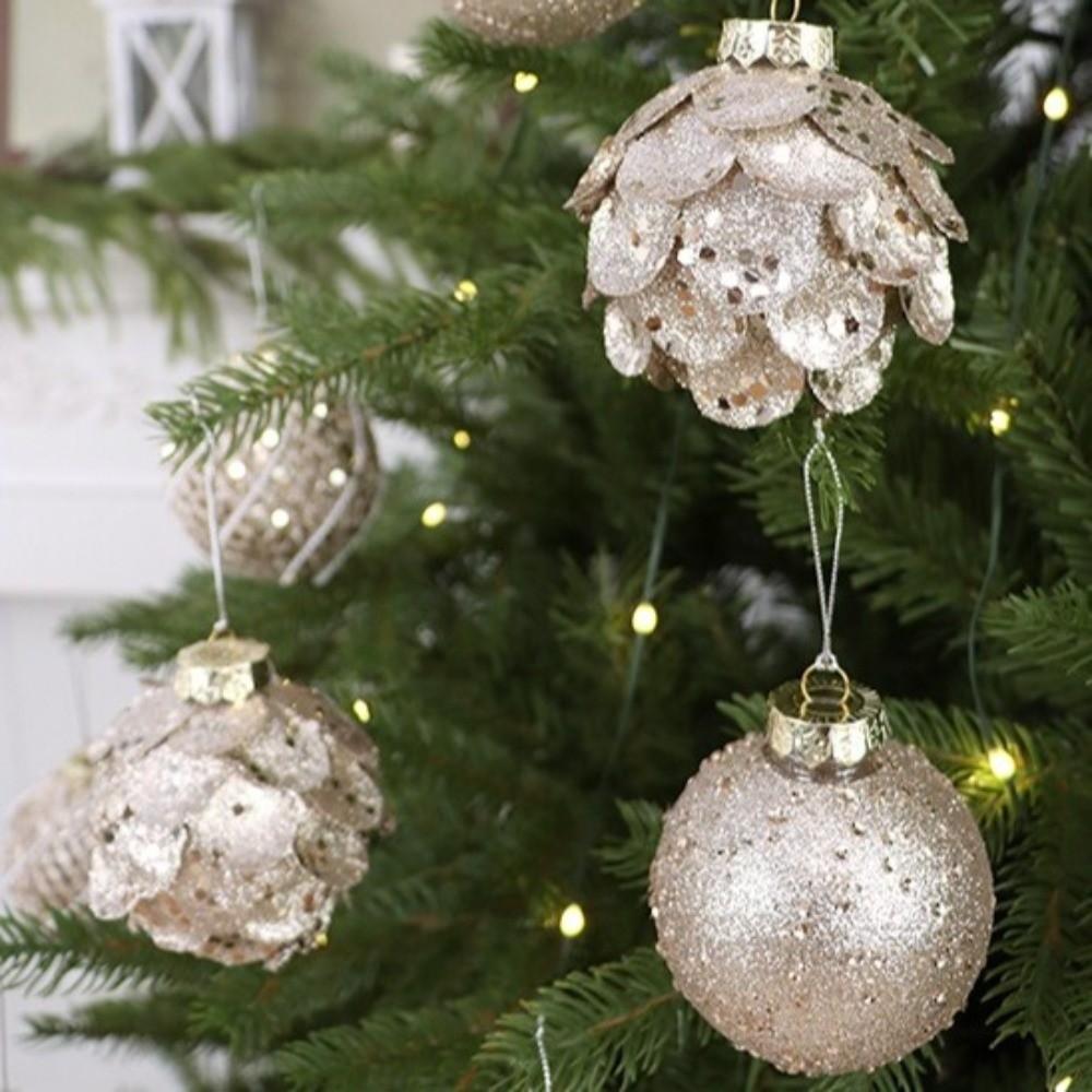 9PCS Foam Christmas Ball Ornaments Flower Petal Holiday Ball Ornaments Christmas Baubles  Home Decor