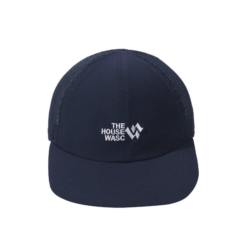 

Summer new outdoor cap sunscreen mesh quick-drying baseball cap casual letter embroidery sports hat women one size fits all тёмно-синий