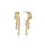 Fashion Jewelry 18K Gold Plated 925 Silver Earrings Piercing Jewelry 925 Sterling Silver Tassel Chain Stud Earrings for Women