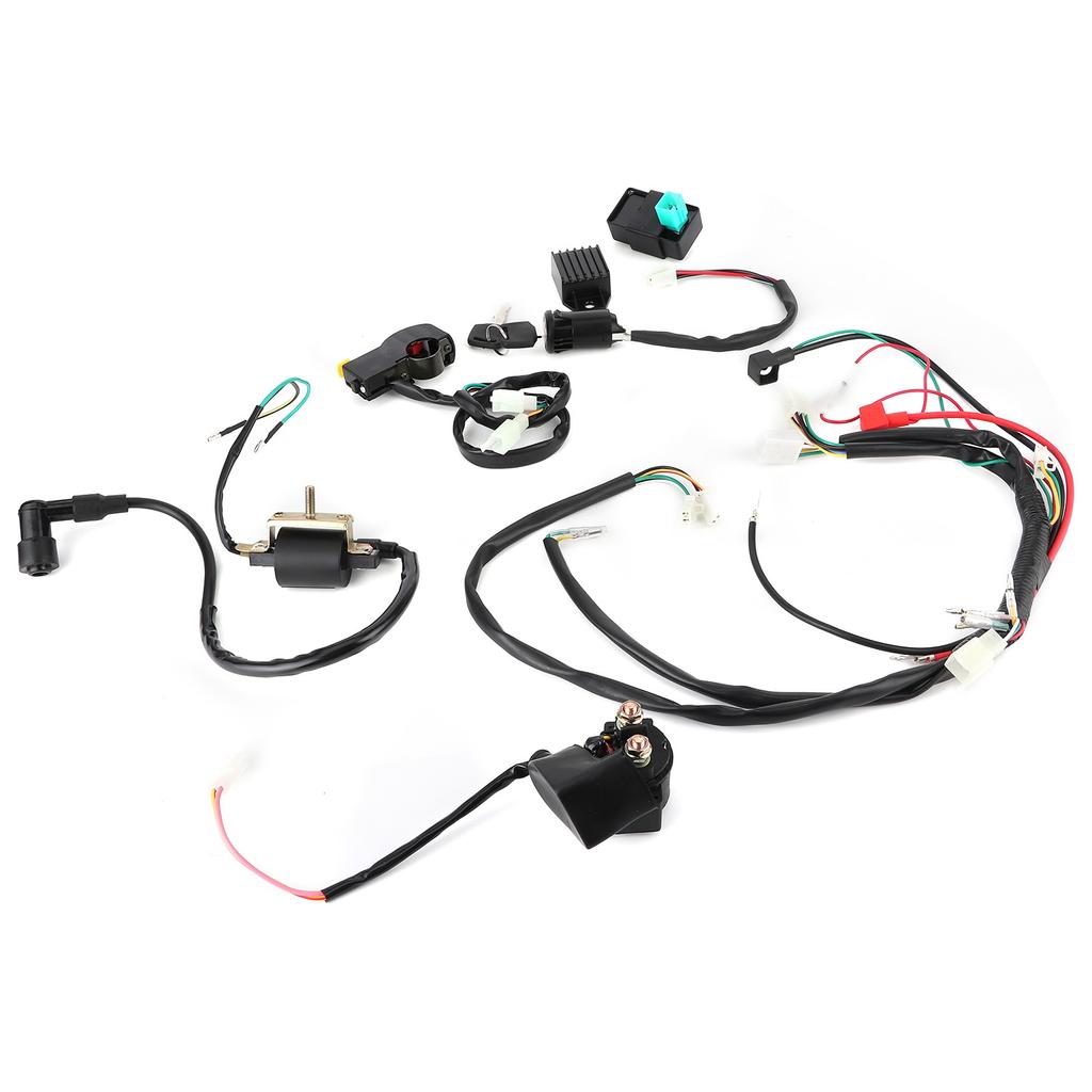 Electric Start Engine Wiring Harness Kit Fit for 50cc 110cc 125cc PIT Quad Dirt Bike ATV