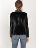 Allegra K Velvet Blazer Coat with Shawl Collar and Button Closure, Solid Color, for Office Wear, Women's, Black, Size XS