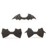 Black Halloween Cravat PU Leather Men Necktie Simple Bat Bow Tie  Cosplay