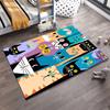 Colorful Cartoon Cats Illustration Printed on Carpet Whimsical and Artistic Design Suitable for use as an anti-slip for room and bedroom sofas