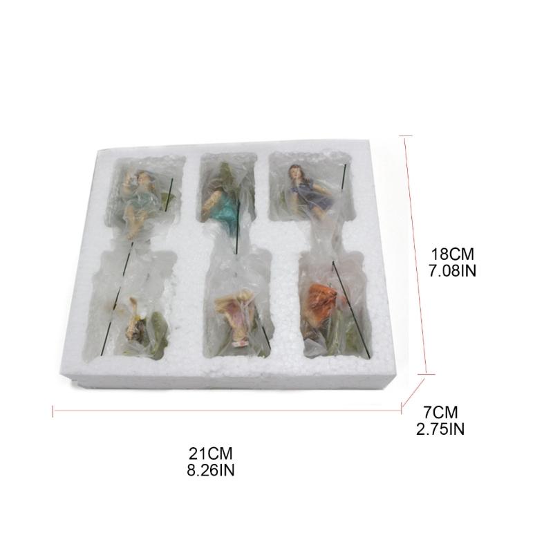 6pcs Fairy Garden Miniature Fairies Figurines Decoration Fairy Garden Accessories for Home Outdoor Yard Lawn Flower Pot