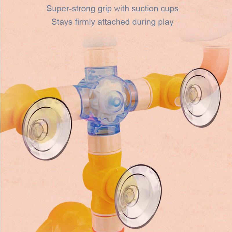 Modular Water Pipe Spray Bath Toy With Adjustable Shower Head Attachment For Babies & Toddlers