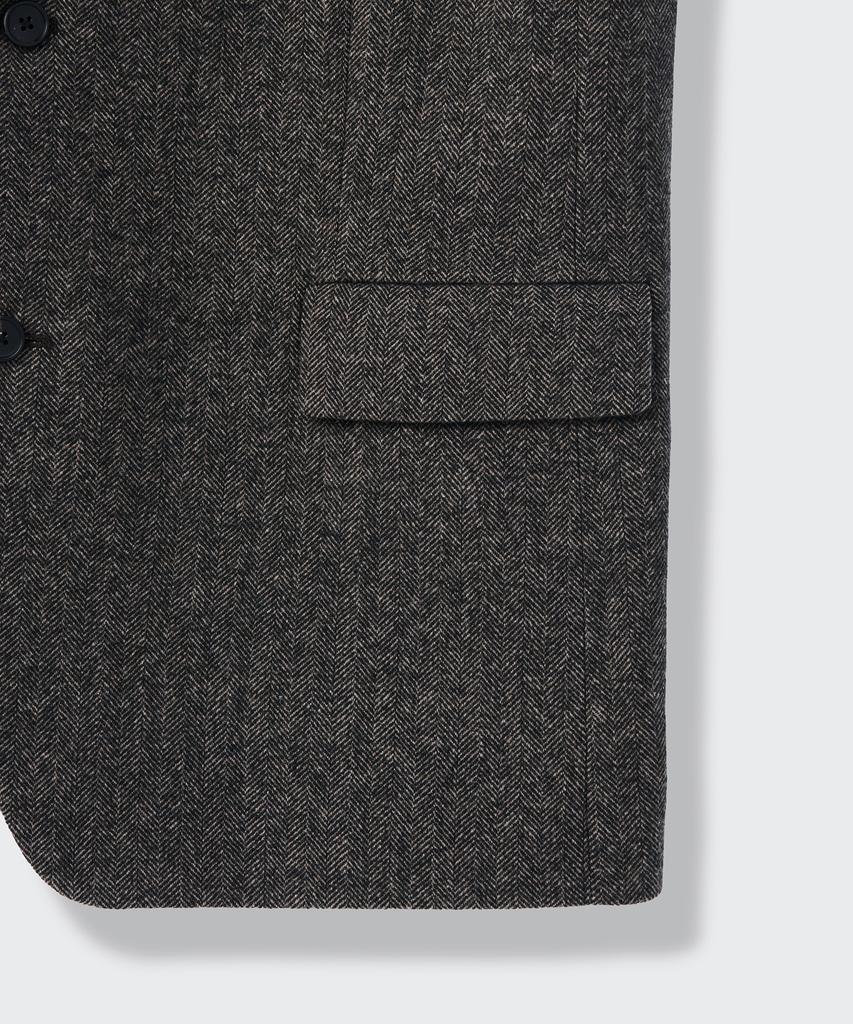 Musinsa Standard Wool Blend Herringbone Relaxed Blazer [Brown]