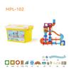 Cross-Border Magnetic Tiles: Colorful Large Window Building Blocks with Pipe Rolling Ball for Kids