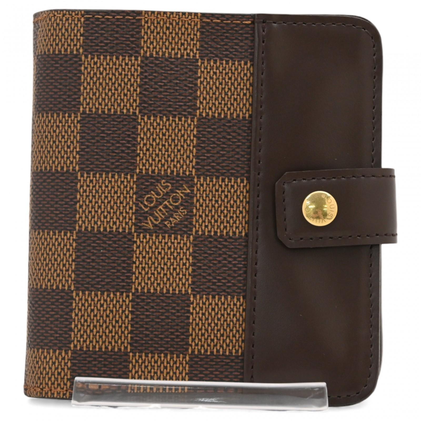 

Auth LOUIS VUITTON Damier Compact Zip Bifold Wallet lv5834rj
