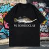 Mi Bomboclat T-shirt Poisson Fumeur Drôle Vintage Hip Hop Manches Courtes Noires Y2k Meme Unisexe Décontracté Lâche T-shirt Graphique