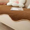 Winter Soft Plush Quilted Sofa Towel Solid Color Luxury Plush Sofa Covers Thicken Anti-slip Couch Covers for Living Room