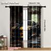 2pcs   Light Filtering Curtains  Print Complex Ancient Super Car Garage Machine Washable (without Rod) Decorations Outdoor