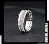 S925 Sterling Silver Double Row Ring - Japanese & Korean Hip-Hop Trend, Women’s Popular Style