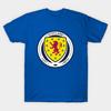 Men Black Print T-shirt Scotland National Football Team No-Cut Transfer Paper Print Cotton Tshirt