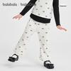 Balabala Girls' Heart Print Bamboo Blend Casual Pants